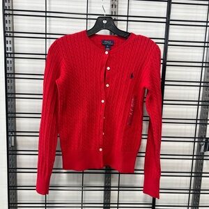 Polo by Ralph Lauren Red Cardigan Sweater